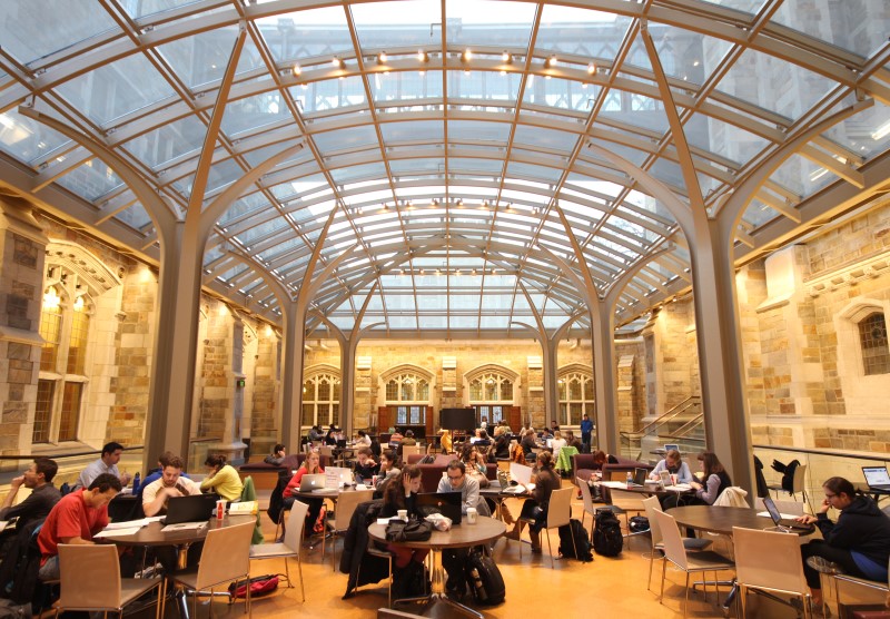 fire rated glass in University of Michigan Law School Academic Building